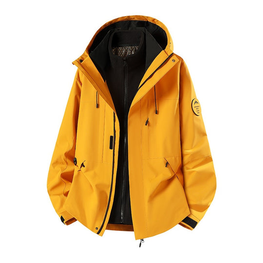 Herren Wetterfeste technische Softshell‑Trekkingjacke mit Kapuze und isolierendem Inneneinsatz Nord Taschen