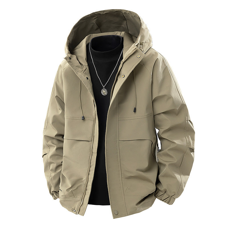 Herren Technische Kapuzen-Outdoorjacke mit Utility-Taschen und winddichter Membran Nord Taschen