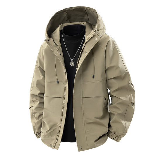 Herren Technische Kapuzen-Outdoorjacke mit Utility-Taschen und winddichter Membran Nord Taschen