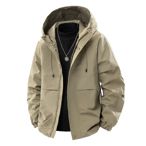 Herren Technische Kapuzen-Outdoorjacke mit Utility-Taschen und winddichter Membran Nord Taschen