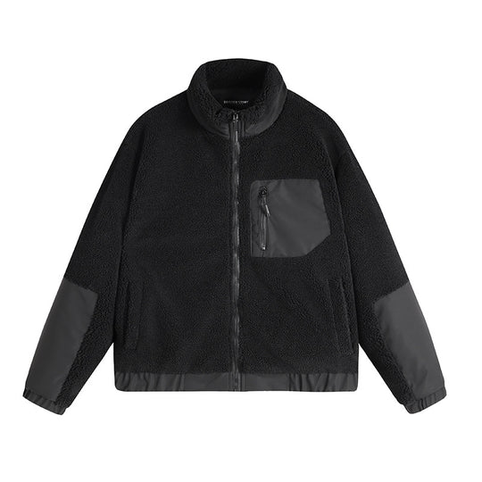 Herren Thermo-Sherpa-Fleecejacke mit Reißverschluss, Brusttasche und verstärkten Ellenbogen Nord Taschen
