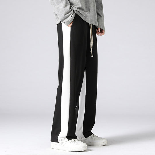 Herren Weite Trackpants mit kontrastseiteneinsätzen, elastischem Bund & Kordelzug Nord Taschen
