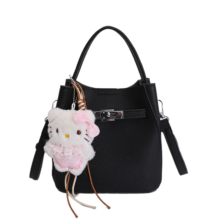 Damen Mini-Tasche mit abnehmbarem Plüschanhänger Nord Taschen