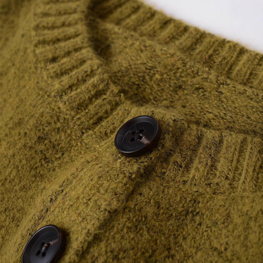 Damen Bouclé-Pullover mit Henley-Knopfleiste und Raglanärmeln Nord Taschen