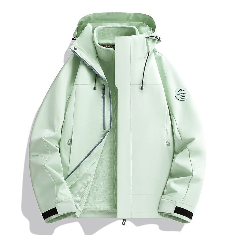 Herren Wetterfeste Softshelljacke mit Fleece‑Innenfutter, verstellbarer Kapuze & Reißverschluss‑Brusttasche Nord Taschen