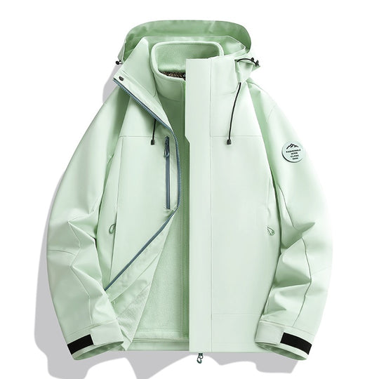 Herren Wetterfeste Softshelljacke mit Fleece‑Innenfutter, verstellbarer Kapuze & Reißverschluss‑Brusttasche Nord Taschen