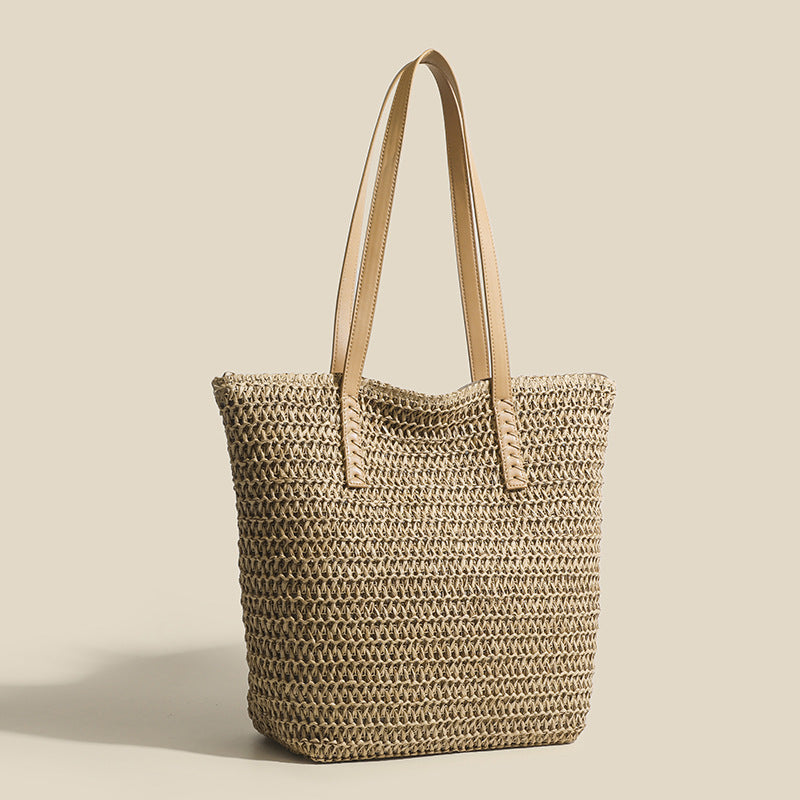 Damen Freizeit Jutetasche mit geflochtenen Griffen Nord Taschen
