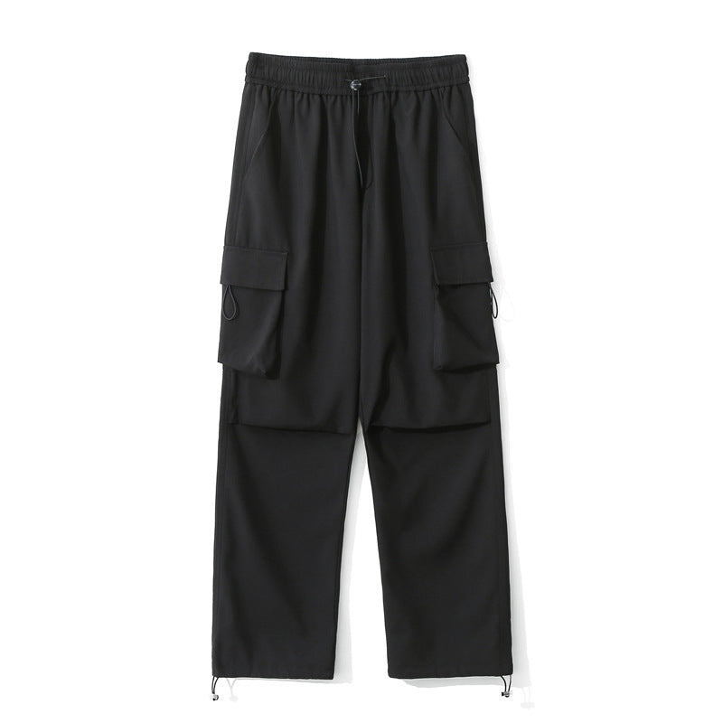 Damen Locker geschnittene Cargo-Hose mit Druckknopf‑Paneelen und Tunnelzugbund Nord Taschen