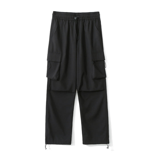 Damen Locker geschnittene Cargo-Hose mit Druckknopf‑Paneelen und Tunnelzugbund Nord Taschen