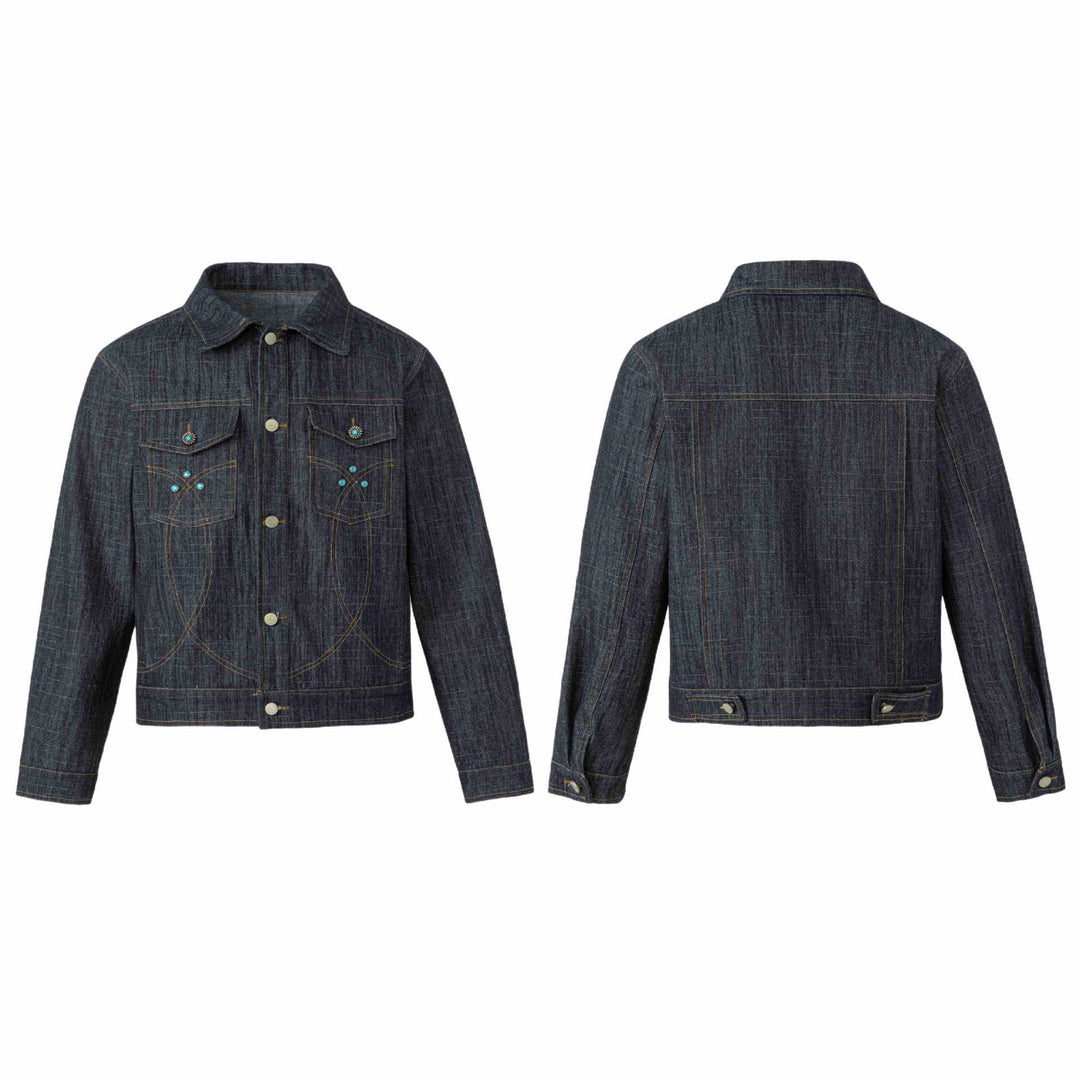 Damen Jeansblouson mit dekorativen Nieten und präzisen Ziernähten Nord Taschen