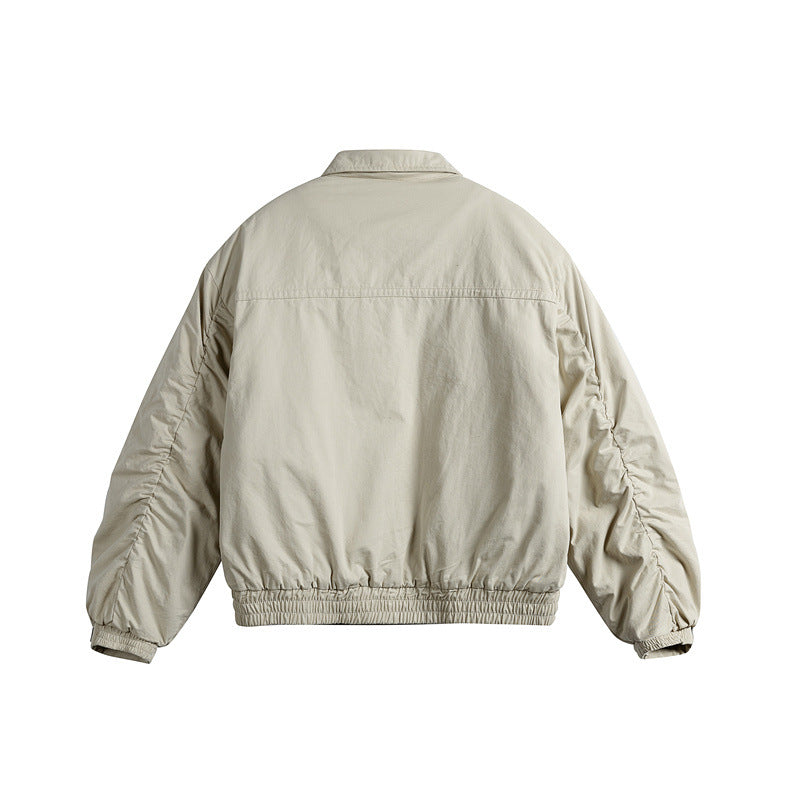 Herren Kurzboxy-Blouson mit Hemdkragen, Utility-Brusttaschen und elastischem Saum Nord Taschen