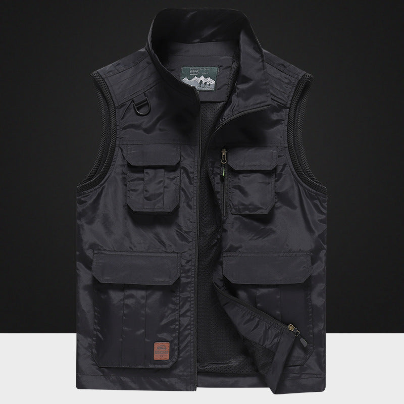Herren Multifunktionale Outdoor-Utility‑Weste mit Mesh‑Innenfutter und Mehrfachtaschen Nord Taschen