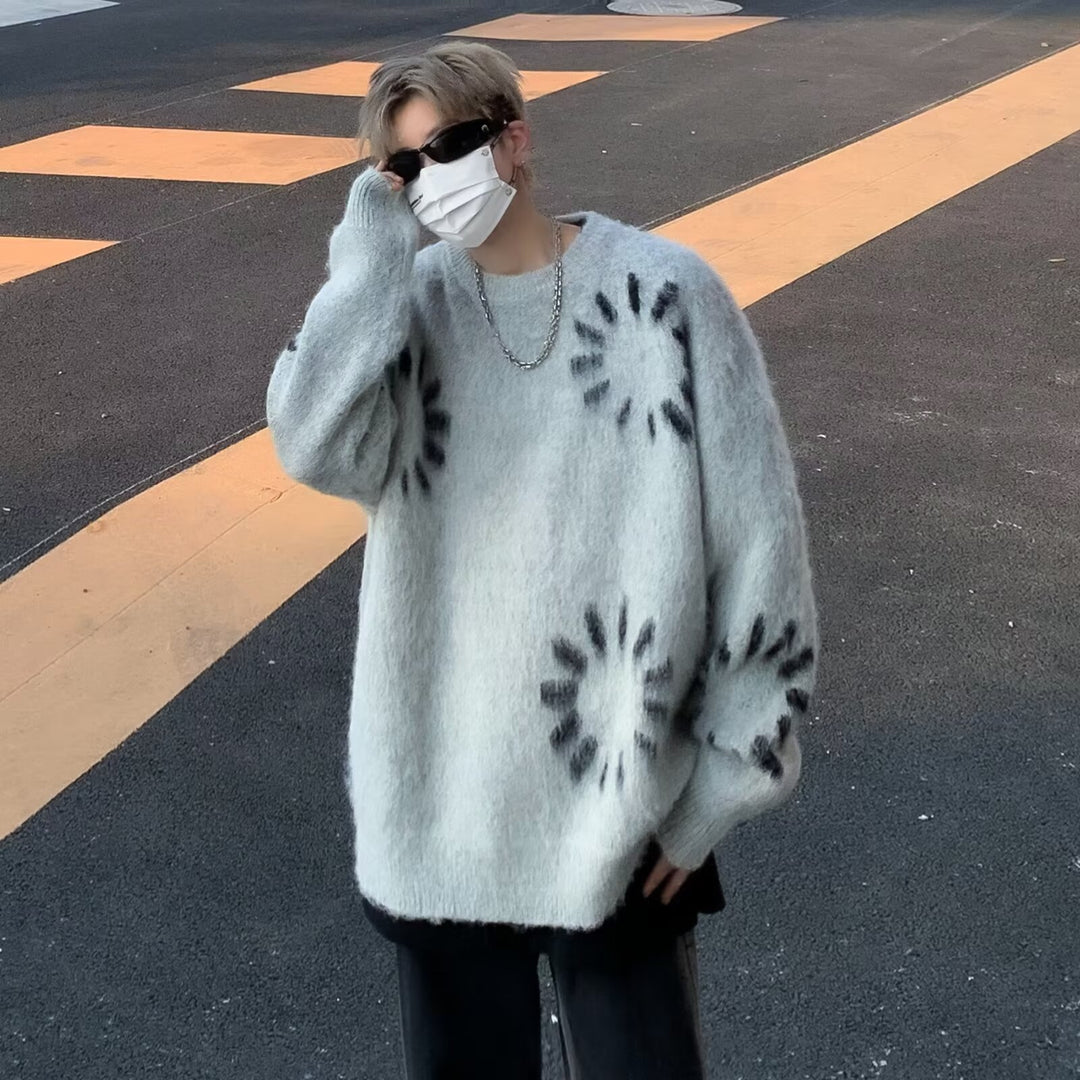 Unisex Grobstrickpullover mit grafischem Muster Nord Taschen