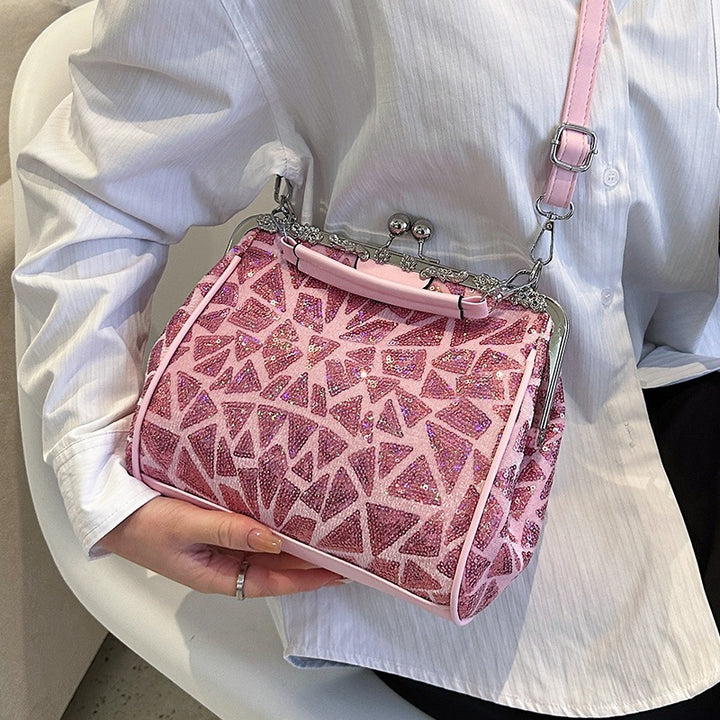 Damen stilvolle Abendtasche mit Glitter-Applikationen Nord Taschen