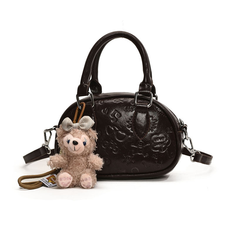 Damen Praktische Handtasche mit süßem Anhänger Nord Taschen
