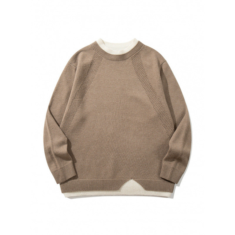 Unisex Feinstrickpullover mit Raglannaht und dreieckigem Saumbesatz Nord Taschen