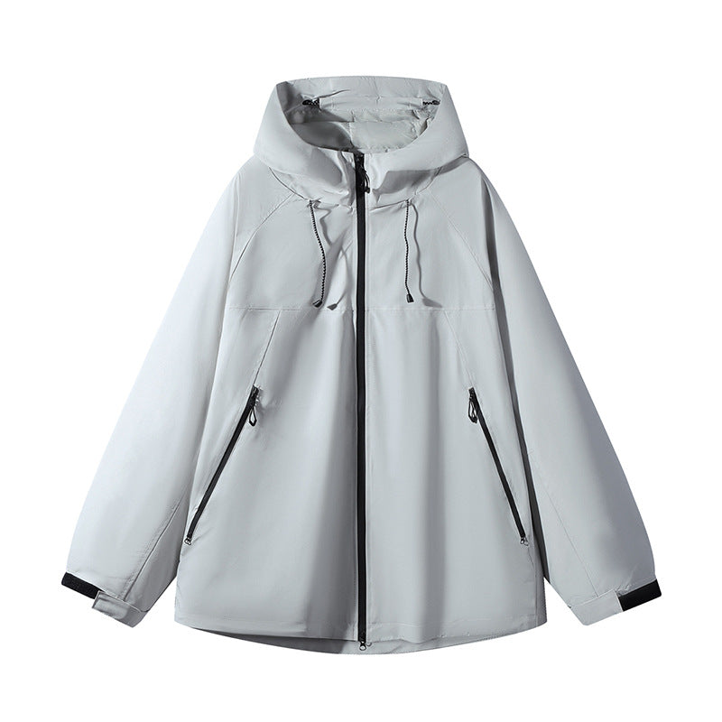Unisex Wasserabweisende zweifarbige Softshell-Jacke mit Kapuze Nord Taschen