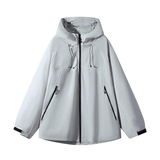 Unisex Wasserabweisende zweifarbige Softshell-Jacke mit Kapuze Nord Taschen