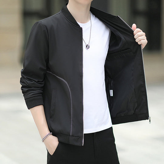 Herren leichter Nylon-Bomber mit minimalistischem Design und gerippten Bündchen Nord Taschen
