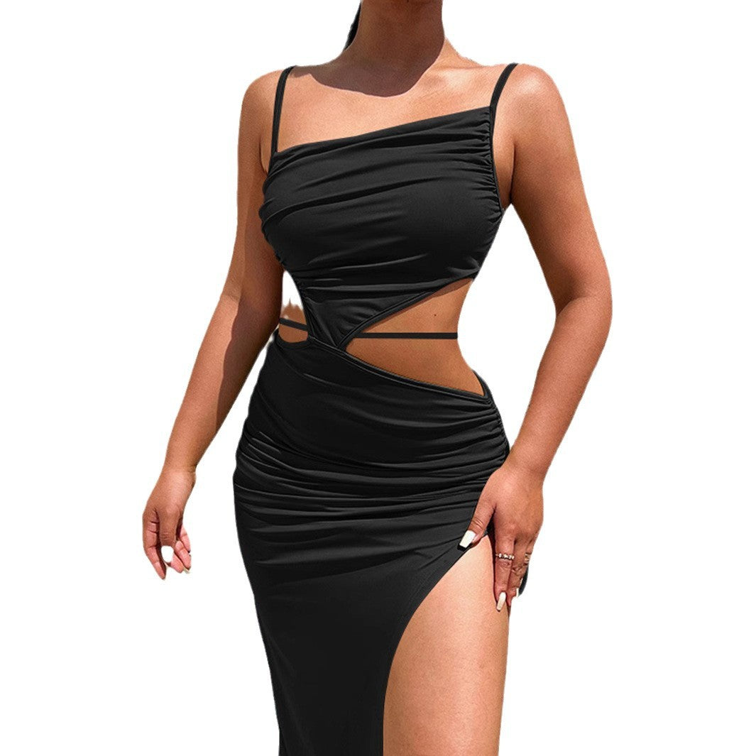Damen Set mit Cropped Top und Maxirock mit Raffung