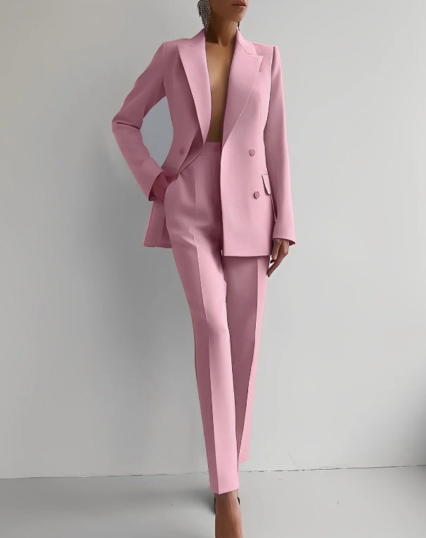 stilvolle maßgeschneiderte Anzug - elegantes Blazer- und Hosen-Set für Frauen