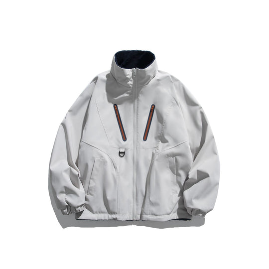 Unisex Technische Softshelljacke mit Fleece-Innenfutter und vertikalen Brustreißverschlüssen Nord Taschen