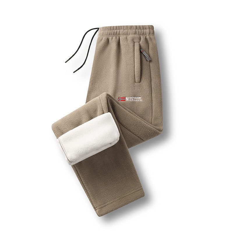 Damen Fleece-Thermohose mit elastischem Bund, Reißverschlusstaschen und weichem Innenfutter Nord Taschen