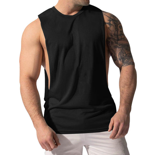 Herren nan Muskelshirt mit extra tiefen Armöffnungen und atmungsaktivem Baumwollmix