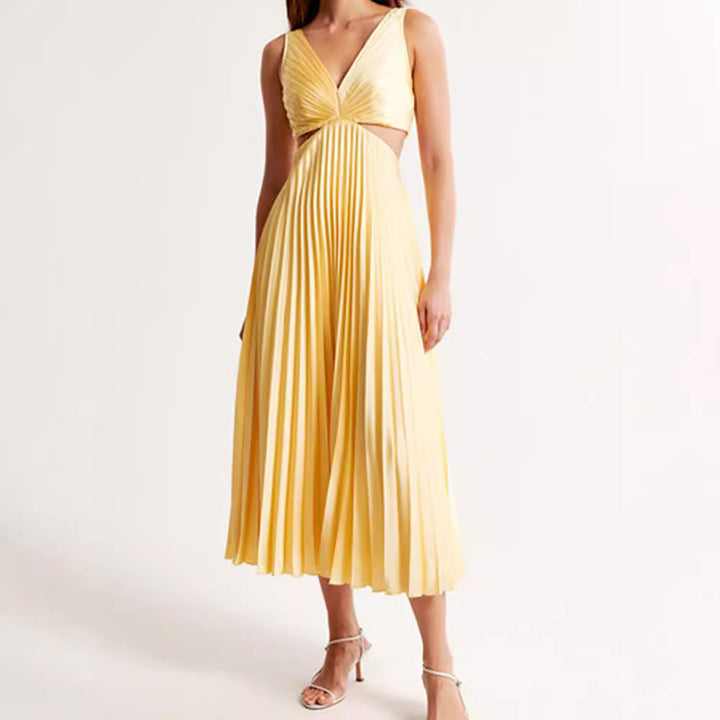 Damen Elegant gefaltetes Abendkleid