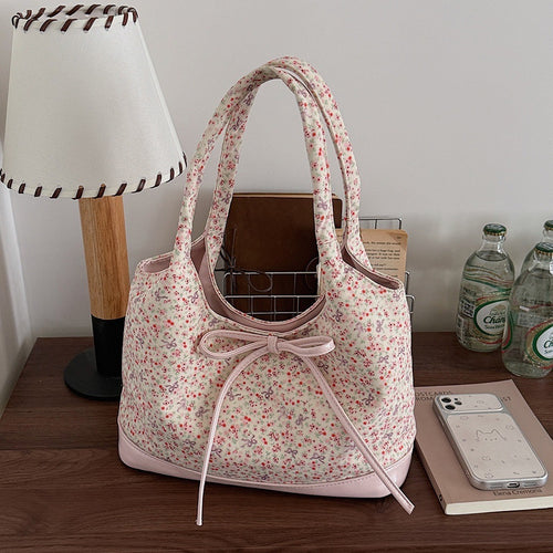 Damen Hobo-Tasche mit floralen Mustern und praktischem Kordelzug Nord Taschen