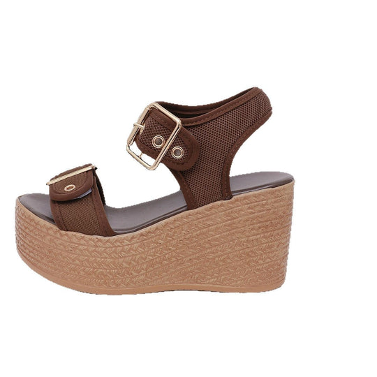 Damen Wedge-Sandalen mit verstellbaren Schnallen und rutschfester Sohle