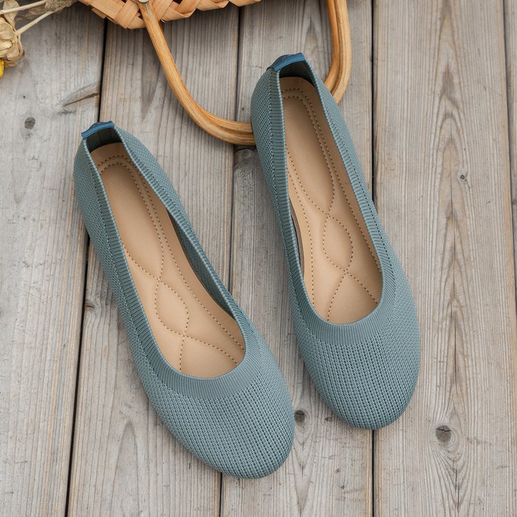 Damen Komfortable Ballerinas aus atmungsaktivem Strickmaterial