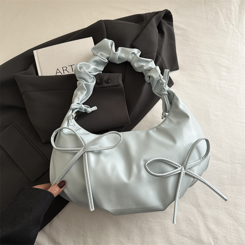 Damen modische Handtasche mit elastischem Henkel und Rüschendetails Nord Taschen