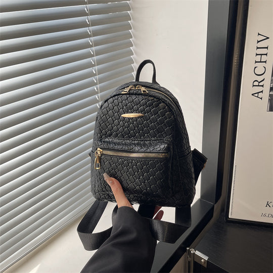 Damen Rucksack mit geflochtenem Design und goldenen Akzenten Nord Taschen