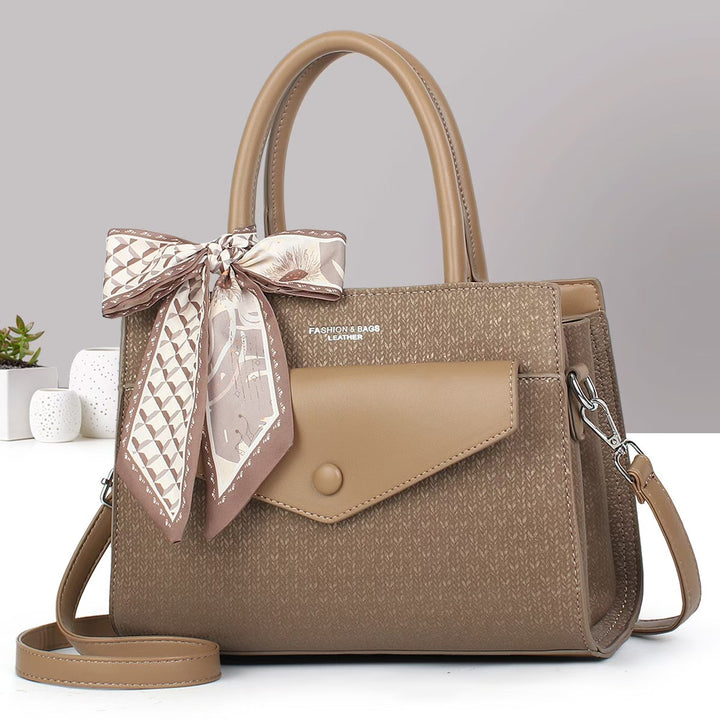Damen elegante Handtasche mit modischem Schal Nord Taschen