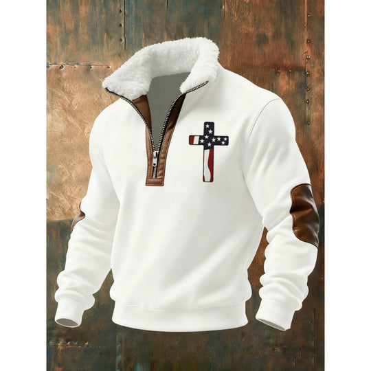 Herren Klassischer Kapuzenpullover mit Fleece-Detail Nord Taschen