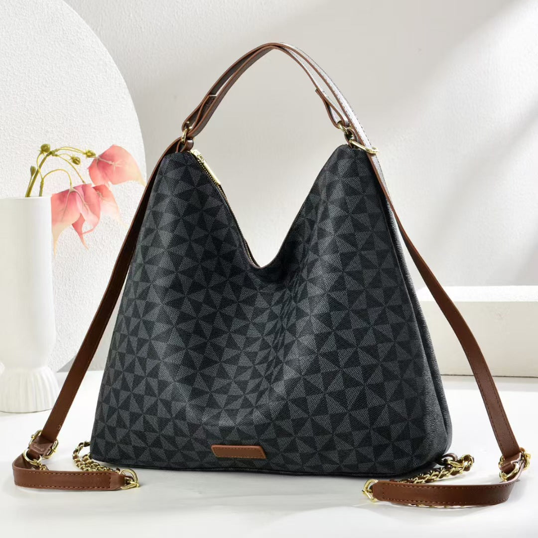 Damen elegante Umhängetasche mit strukturiertem geometrischem Design Nord Taschen