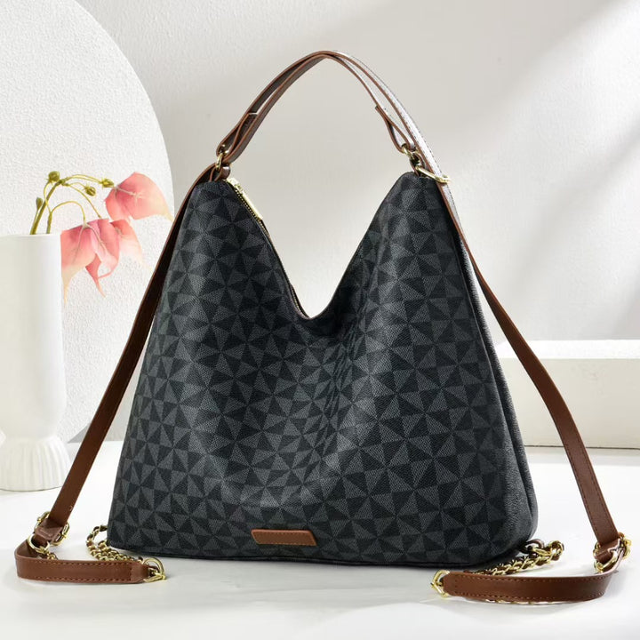 Damen elegante Umhängetasche mit strukturiertem geometrischem Design Nord Taschen
