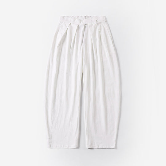 Damen Elegante Bundfalten-Hose mit ballonförmigem Bein und elastischem Taillenbund Nord Taschen
