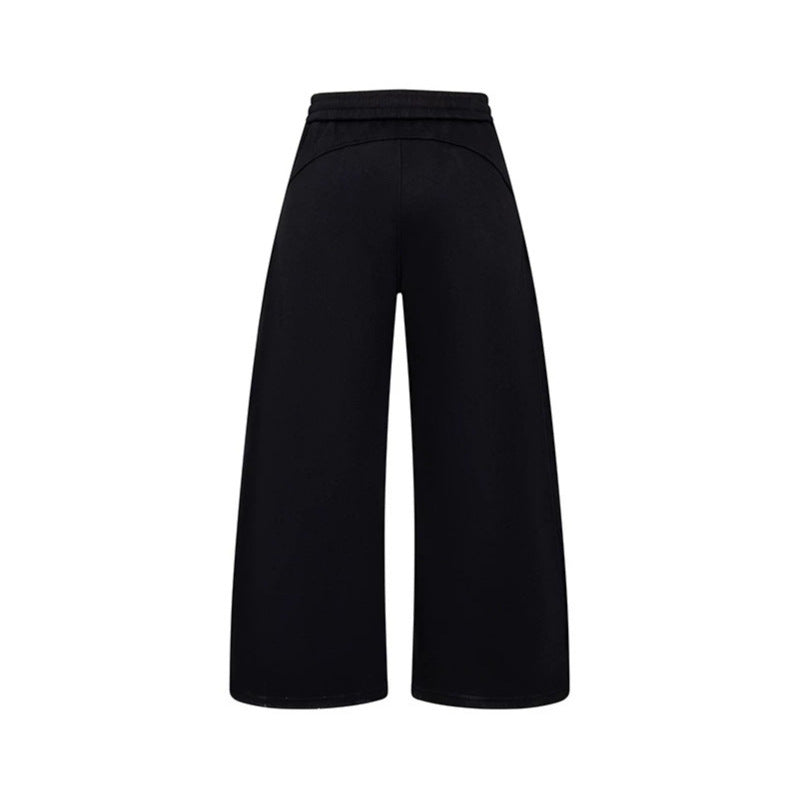 Damen Culotte-Sweatpants mit hohem Bund, Kordelzug und weitem Bein Nord Taschen