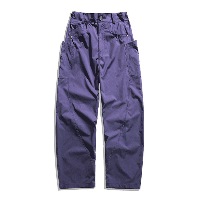 Herren Weite Workwear-Cargo-Hose mit hohem Bund, seitlichen Multi-Taschen & lässigem Baggy-Schnitt Nord Taschen