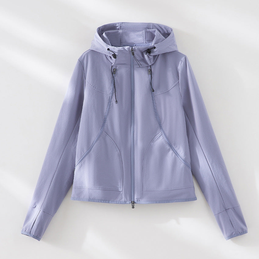 Damen Leichte Kapuzenjacke aus Funktionsfleece mit Zwei‑Wege‑Reißverschluss und ergonomischen Nähten Nord Taschen