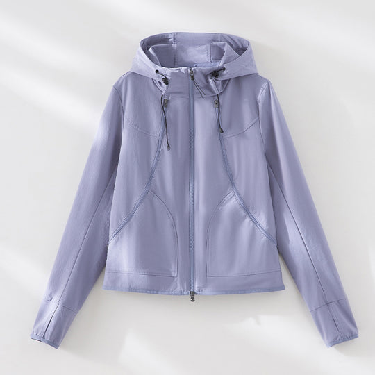Damen Leichte Kapuzenjacke aus Funktionsfleece mit Zwei‑Wege‑Reißverschluss und ergonomischen Nähten Nord Taschen