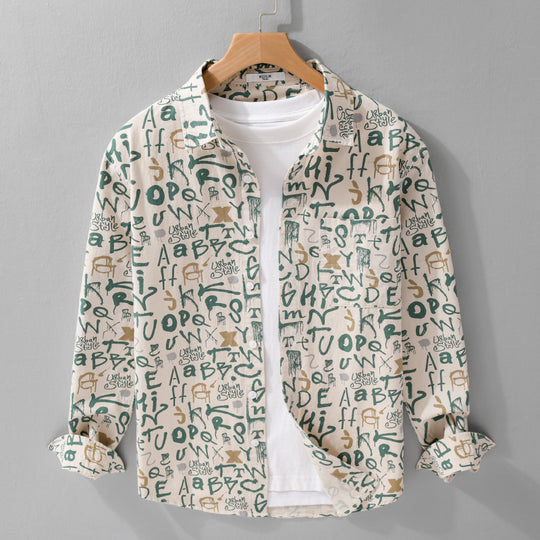 Herren Overshirt im urbanen Graffiti-Letterprint aus Baumwollmix Nord Taschen