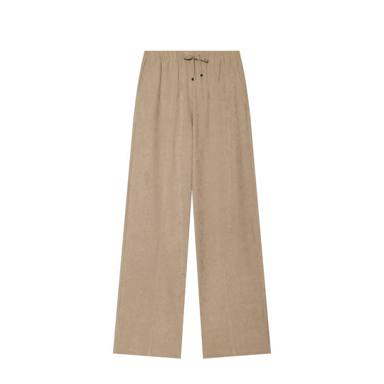 Damen Weite Palazzo-Loungehose mit Tunnelzug und Bügelfalte Nord Taschen