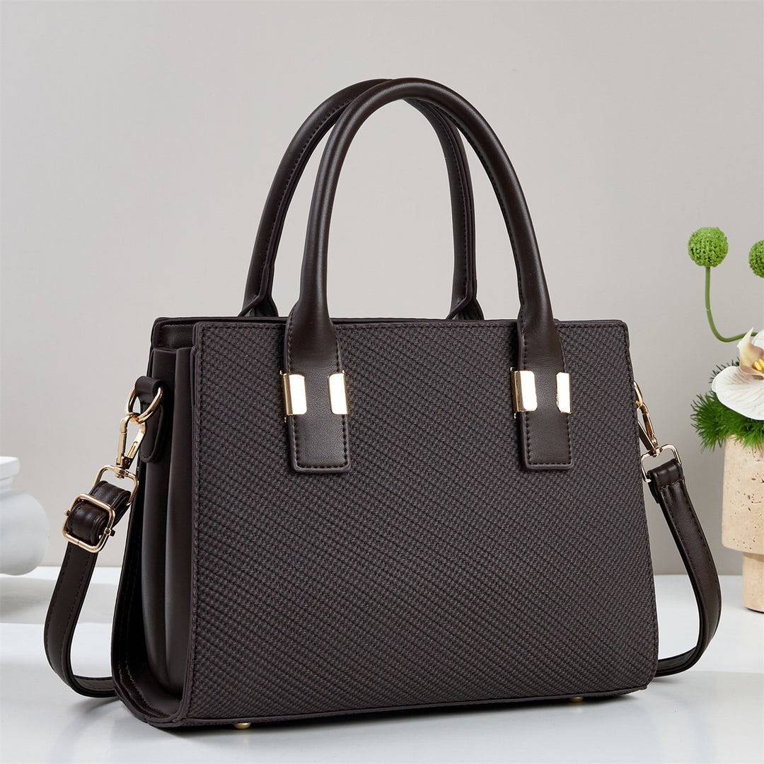 Damen Handtasche mit strukturiertem Gewebe und abnehmbarem Schultergurt Nord Taschen