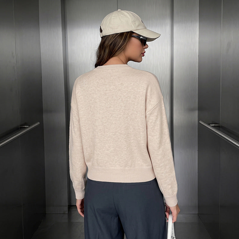 Damen Elegante Strickjacke mit Knopfdetails Nord Taschen