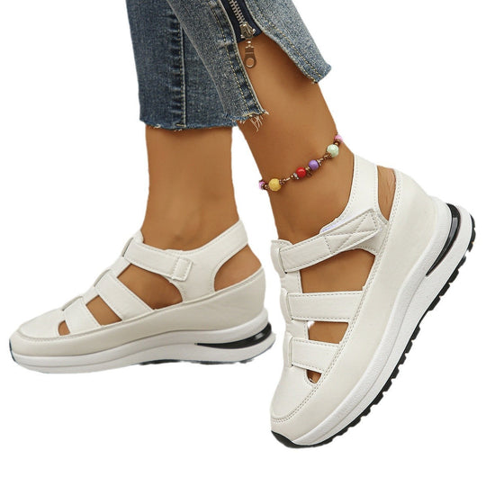 Damen Sportliche Wedge-Sandaletten mit verstellbaren Riemen und rutschfester Sohle
