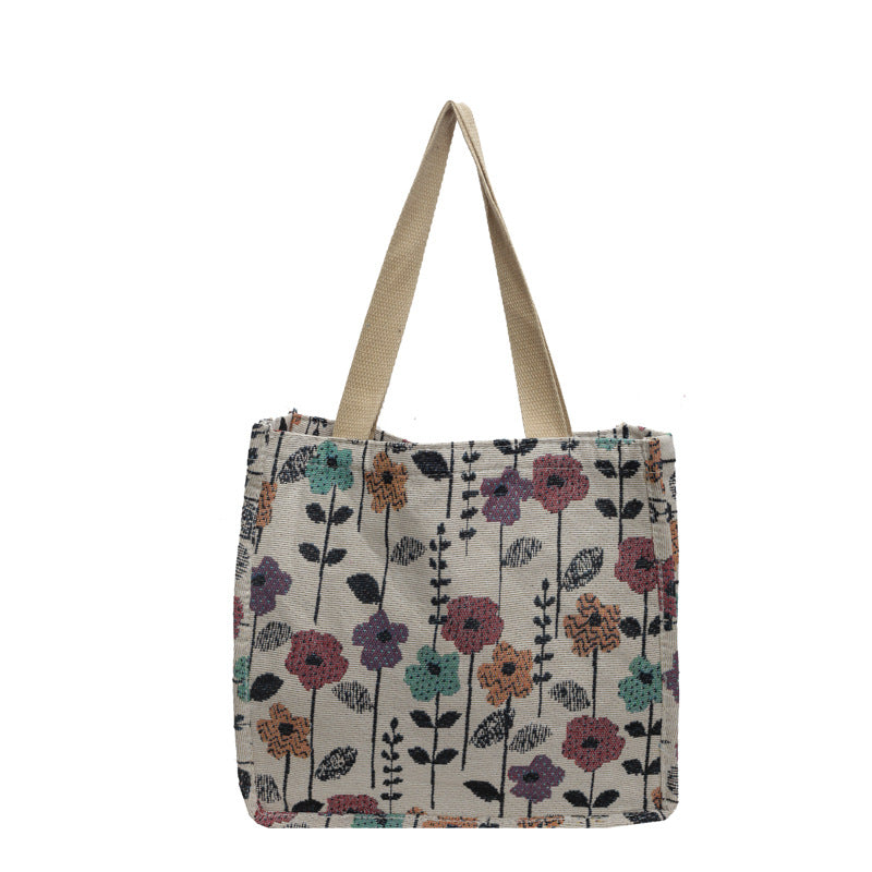Damen praktische Einkaufstasche mit floralem Design und robusten Griffen Nord Taschen