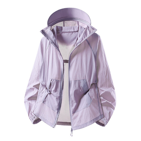 Damen Leichte winddichte Kapuzen‑Übergangsjacke mit verstellbarer Kapuze, Zwei‑Wege‑Reißverschluss & praktischen Klappentaschen Nord Taschen